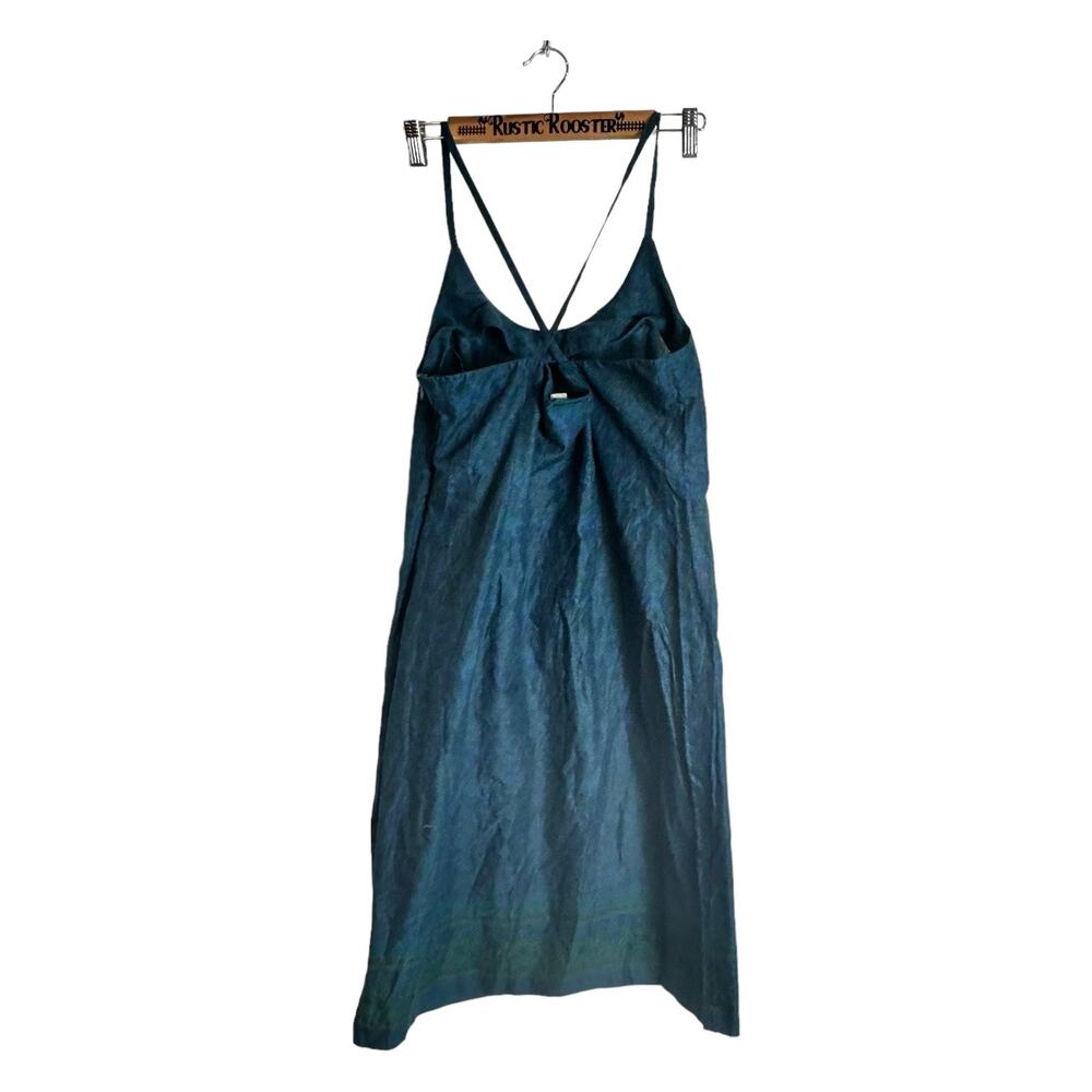 Jones New York Vintage Blue Floral X Strap CBK Pier Beach Dress Large 14 - Picture 4 of 4